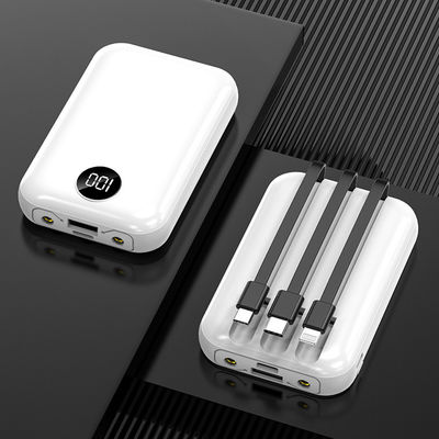 10000mAh φορητή ασύρματη φορτιστών LCD τράπεζα δύναμης καλωδίων επίδειξης ενσωματωμένη