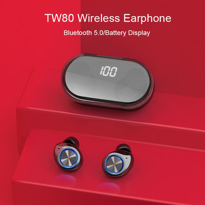 Μετάδοση 10m TW80 αδιάβροχο ασύρματο Bluetooth Earbuds επίδειξης οδηγήσεων