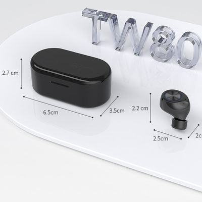 Ακουστικά αφής TW80 55mAh Sweatproof Bluetooth δακτυλικών αποτυπωμάτων