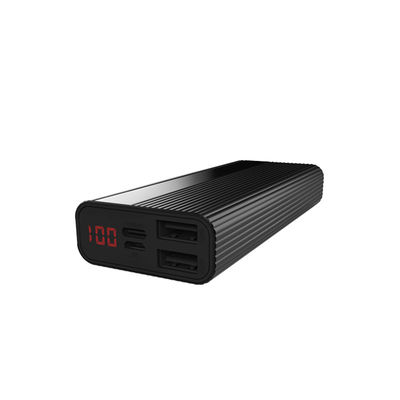 Μέταλλο 121mm επίδειξης LCD διπλή τράπεζα δύναμης USB