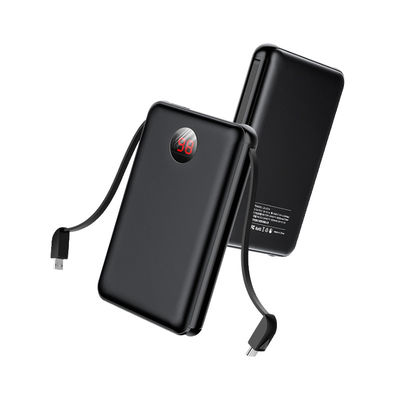 Ενσωματωμένη τράπεζα 10000mAh δύναμης καλωδίων επίδειξης LCD για αρρενωπό