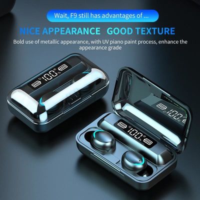 RoHs Tws Bluetooth 5,0 στερεοφωνική F9 αληθινή ασύρματη κάσκα 5,0 Earbud STouch 9D