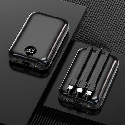 10000mAh φορητή ασύρματη φορτιστών LCD τράπεζα δύναμης καλωδίων επίδειξης ενσωματωμένη